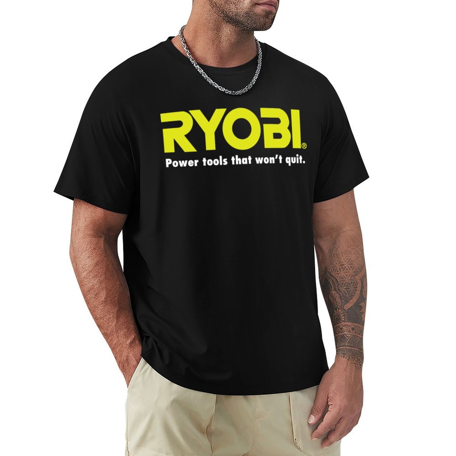 Power Tools Logo - POWER TOOLS RYOBI LOGO T-Shirt cotton