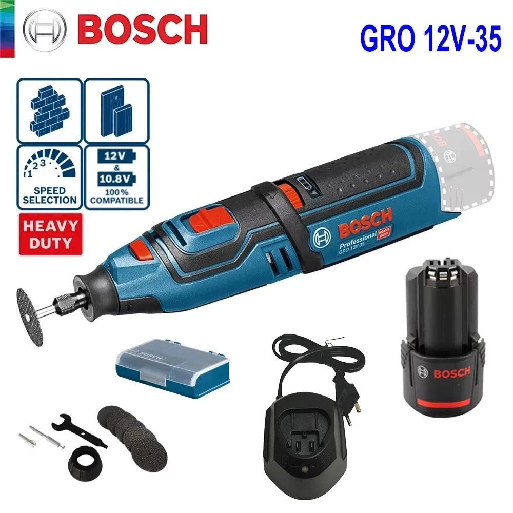 Power Tools Bosch - Bosch GRO 12V-35 Cordless Grinder 12V