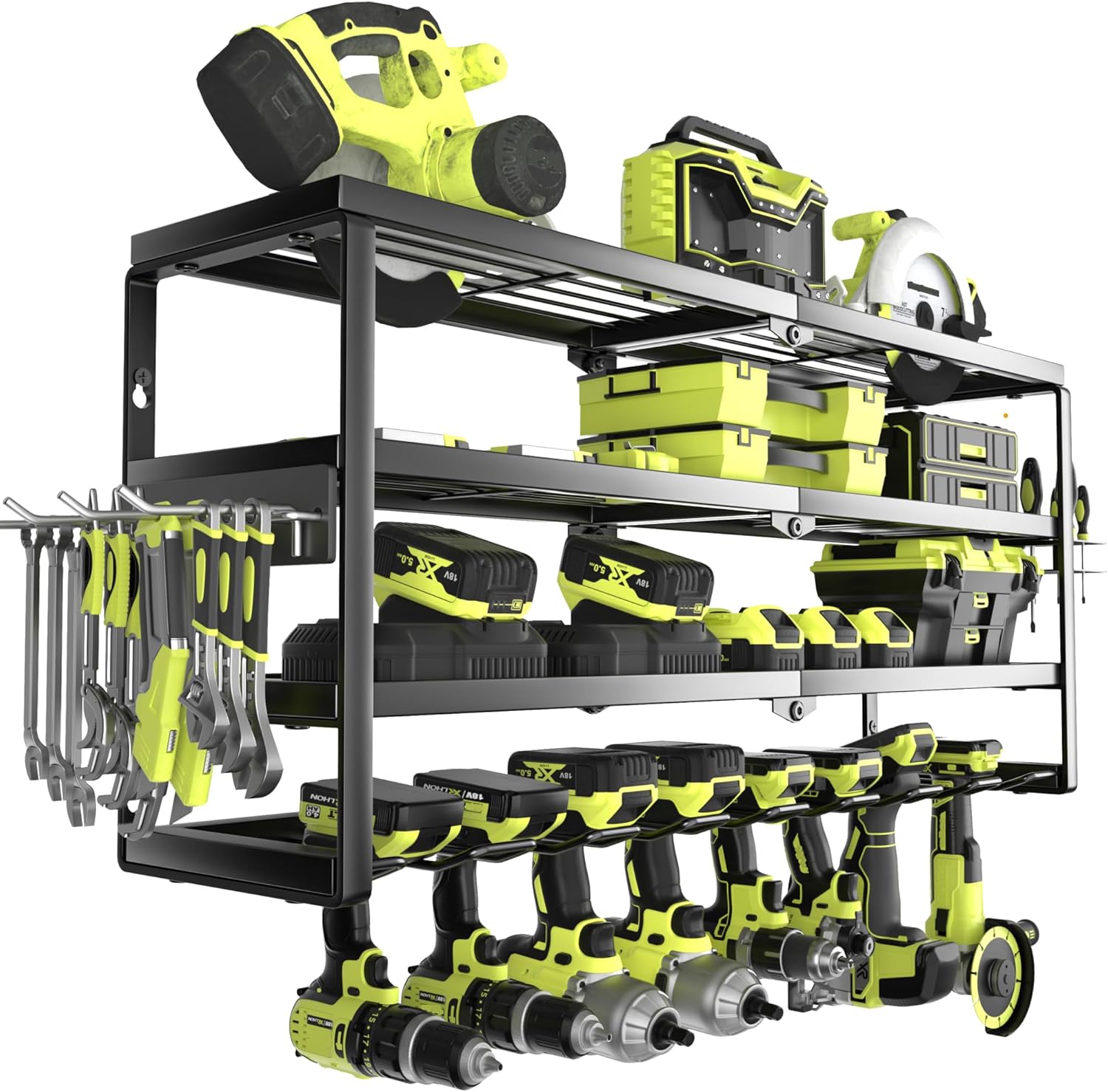 4 Layer Wall Mount Power Tool  - Power Tools Holder ulasan dan harga