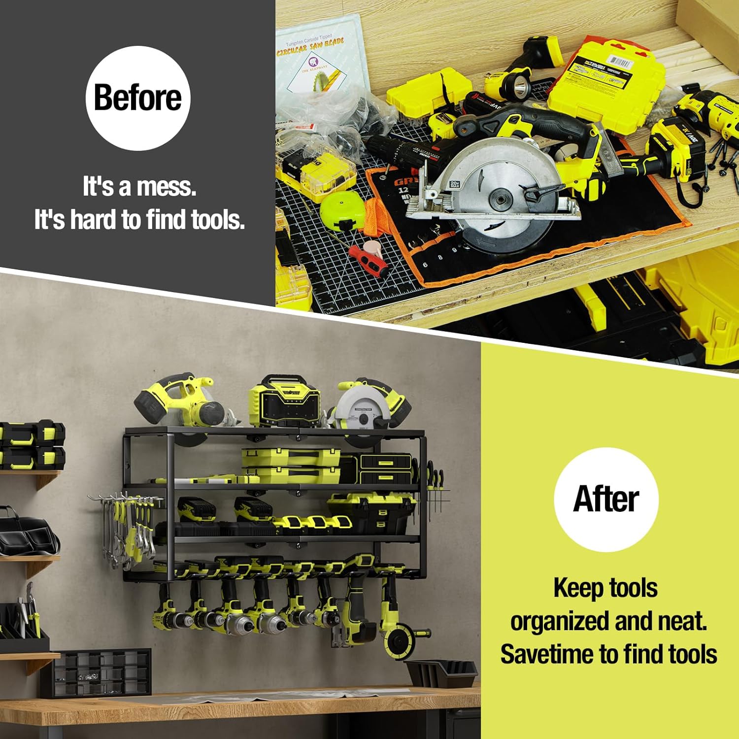 4 Layer Wall Mount Power Tool  - Power Tools Holder ulasan dan harga