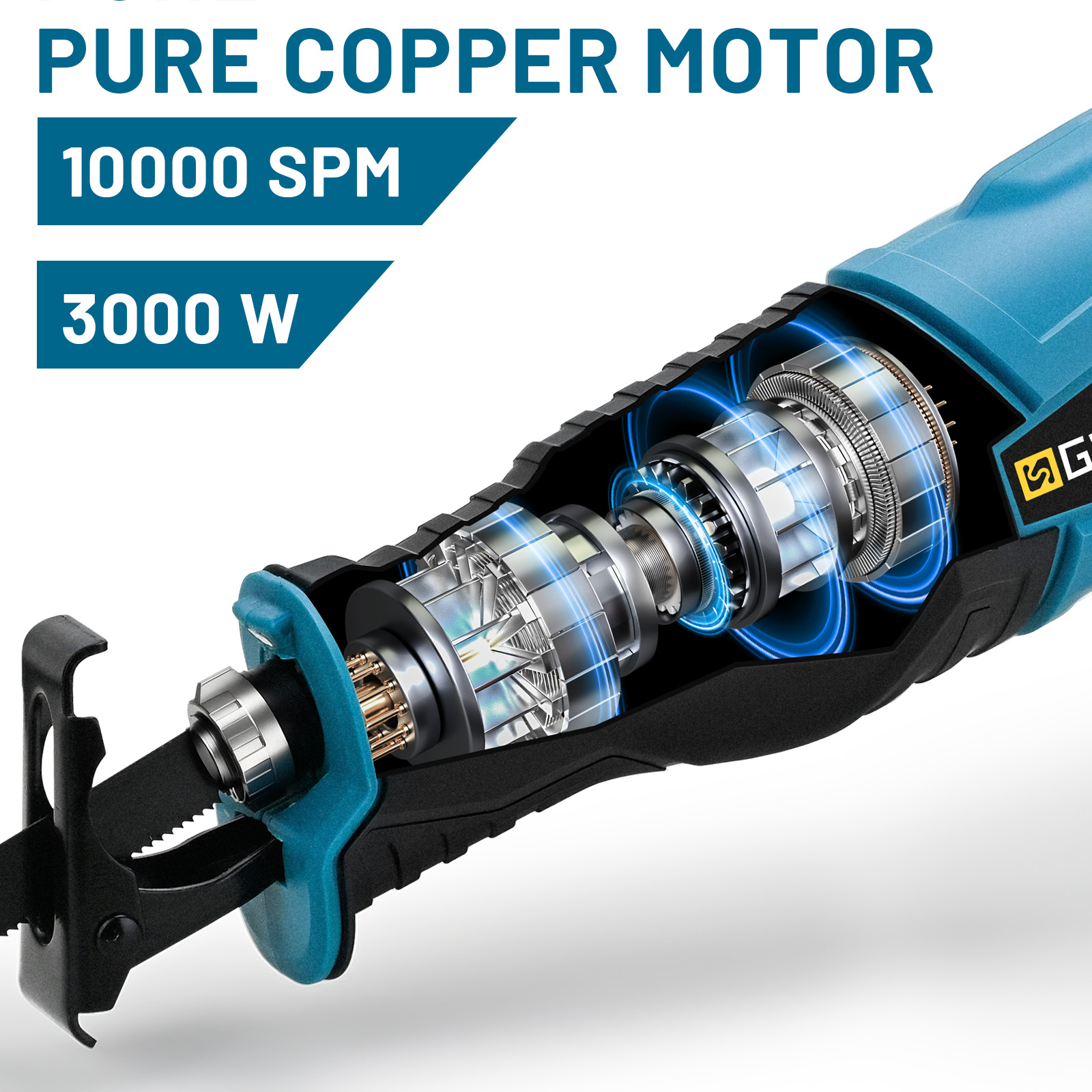 Gisam 3000W 10000SPM Electric  - Reciprocating Saw Cordless ulasan dan harga