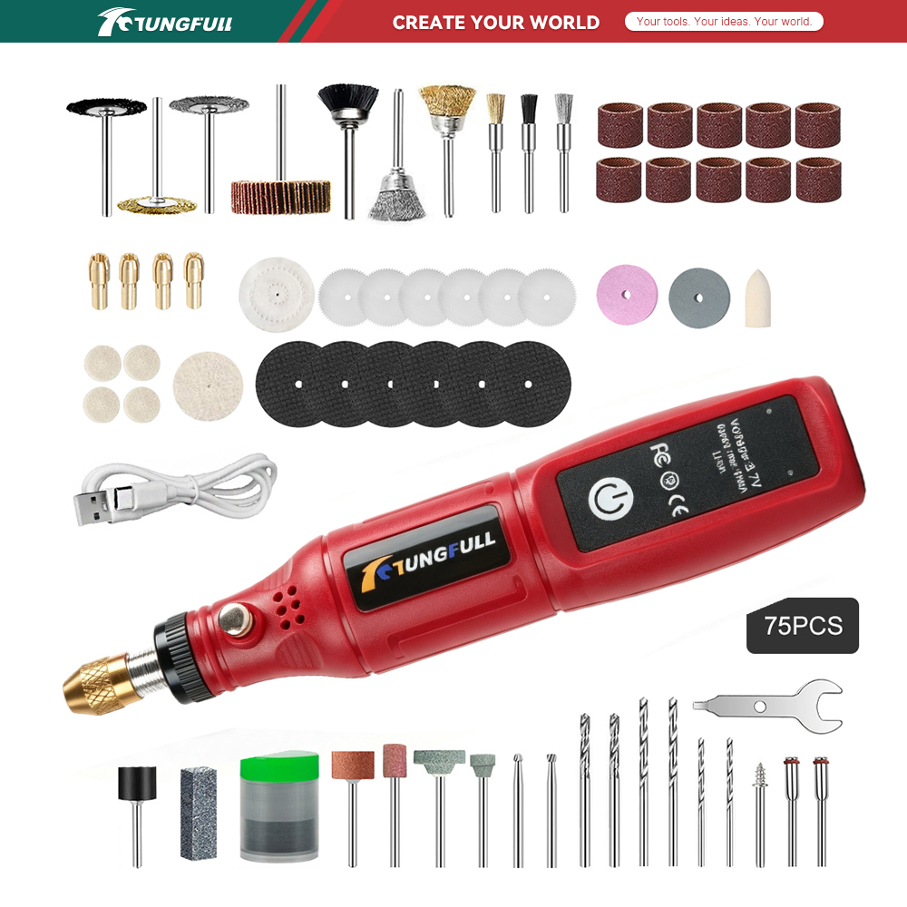 TUNGFULL 3.7V Cordless Rotary  - Power Tools Workshop ulasan dan harga
