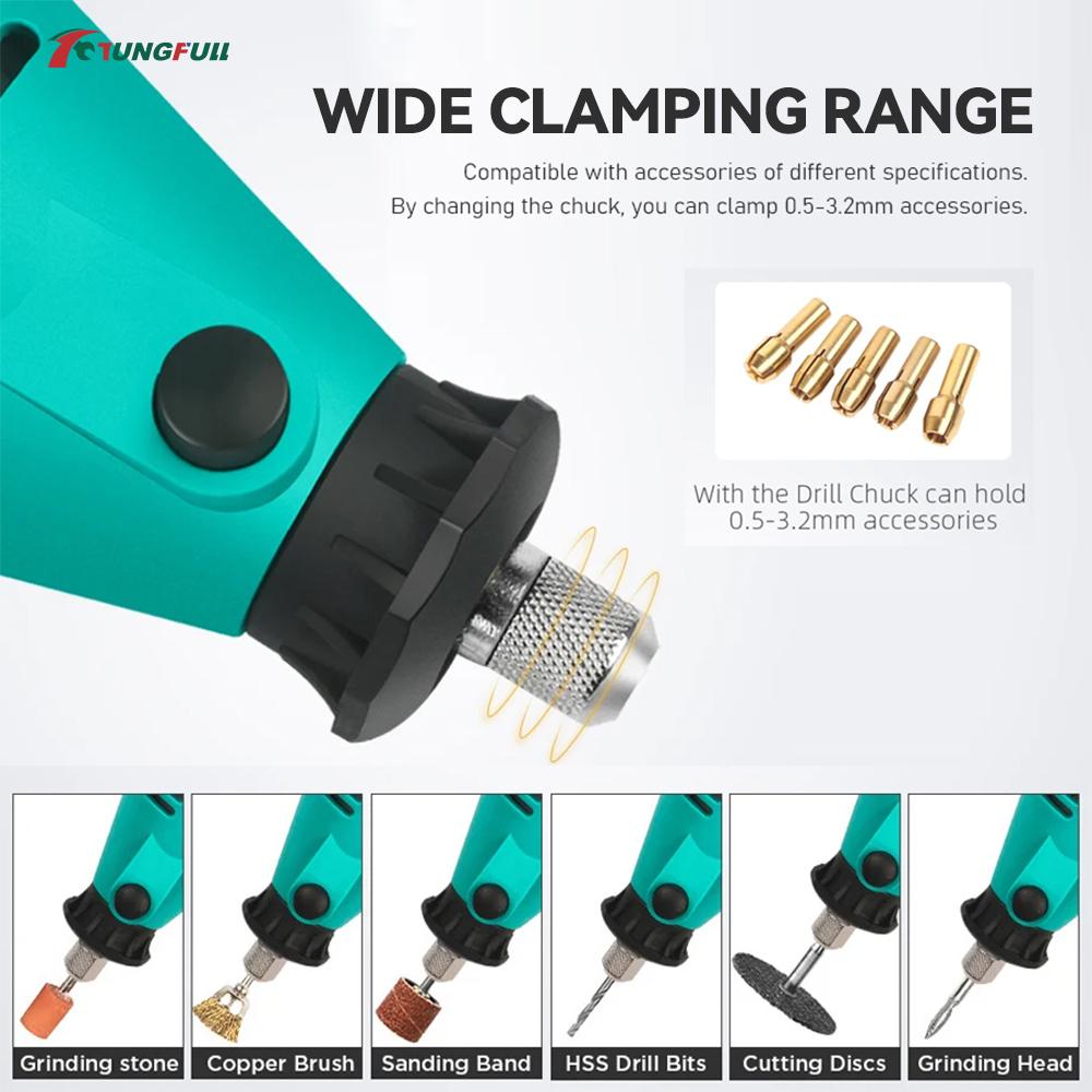 TUNGFULL Mini Electric Grinder - Power Tools Workshop ulasan dan harga