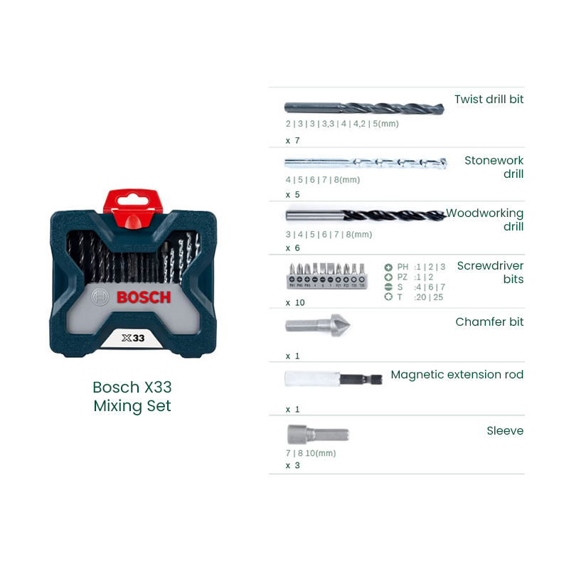 Bosch X33 Drill Bit Screwdrive - Power Tools Bosch ulasan dan harga