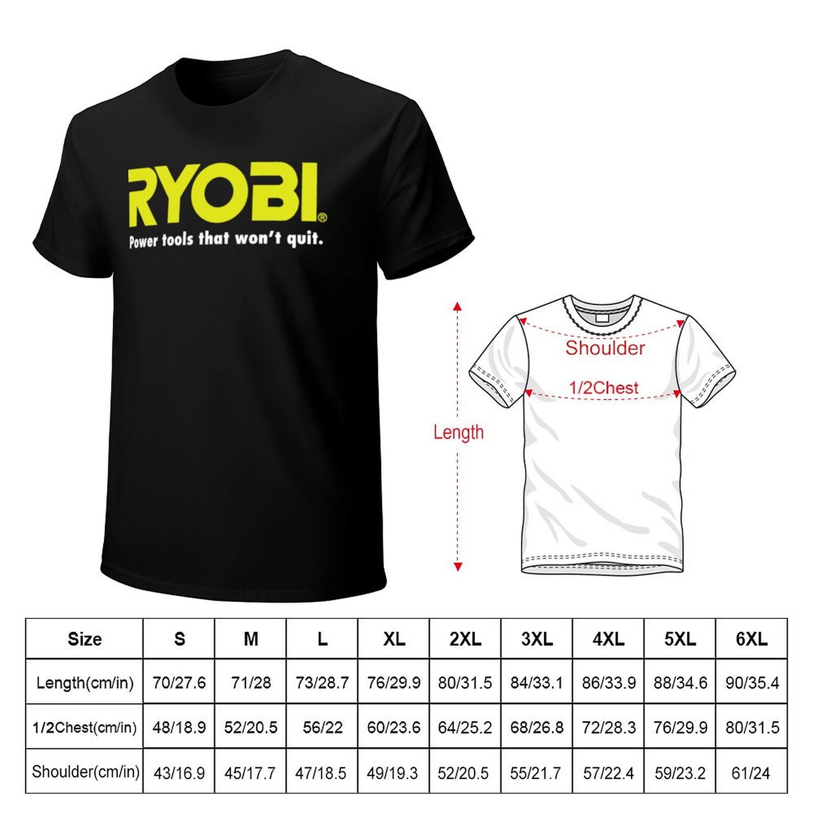 POWER TOOLS RYOBI LOGO T-Shirt - Power Tools Logo ulasan dan harga