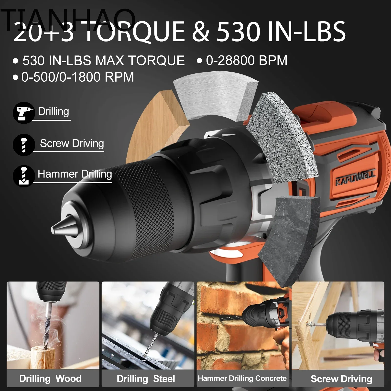 KAFUWELL PA4500 72H 20V Cordle - Combo Power Tools ulasan dan harga