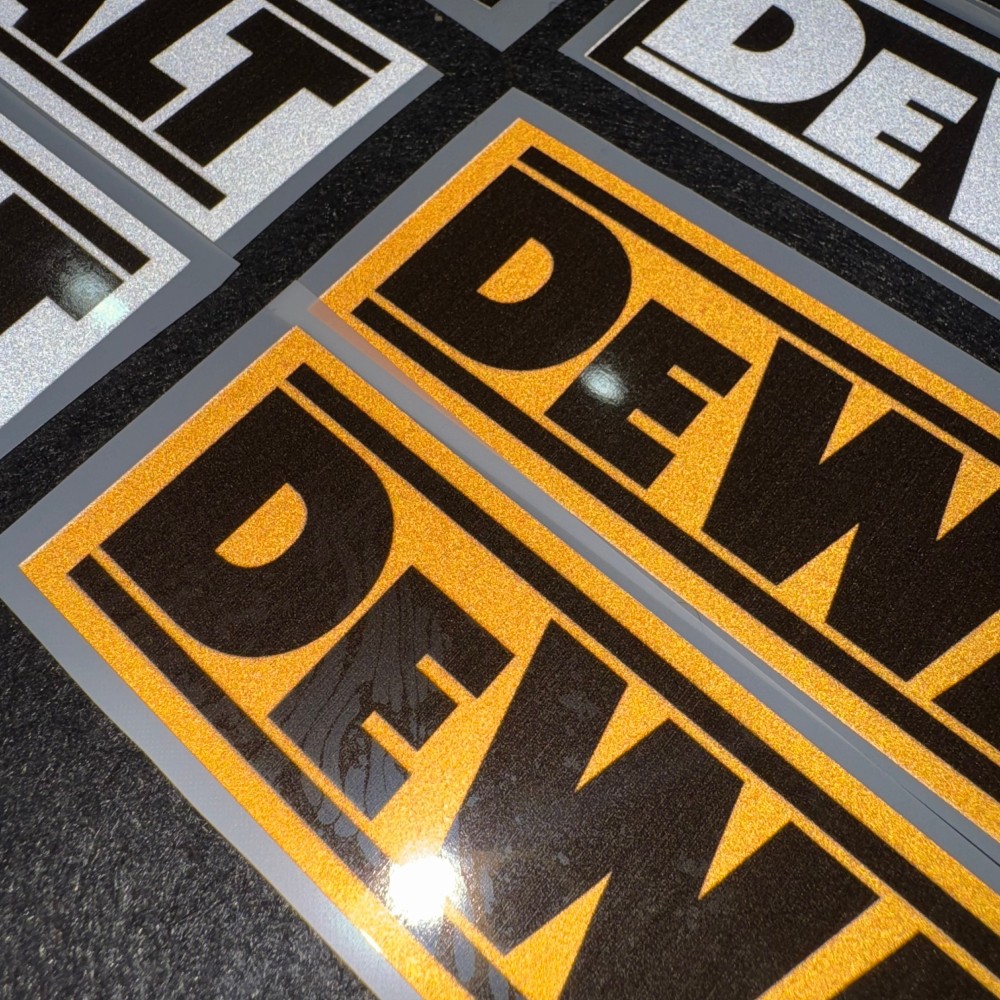 Reflective DEWALT Logo Sticker - Power Tools Logo ulasan dan harga